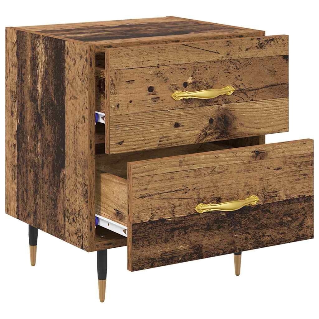 Nachttisch 2 pcs Altholz 40 x 35 x 47,5 cm Holzwerkstoff