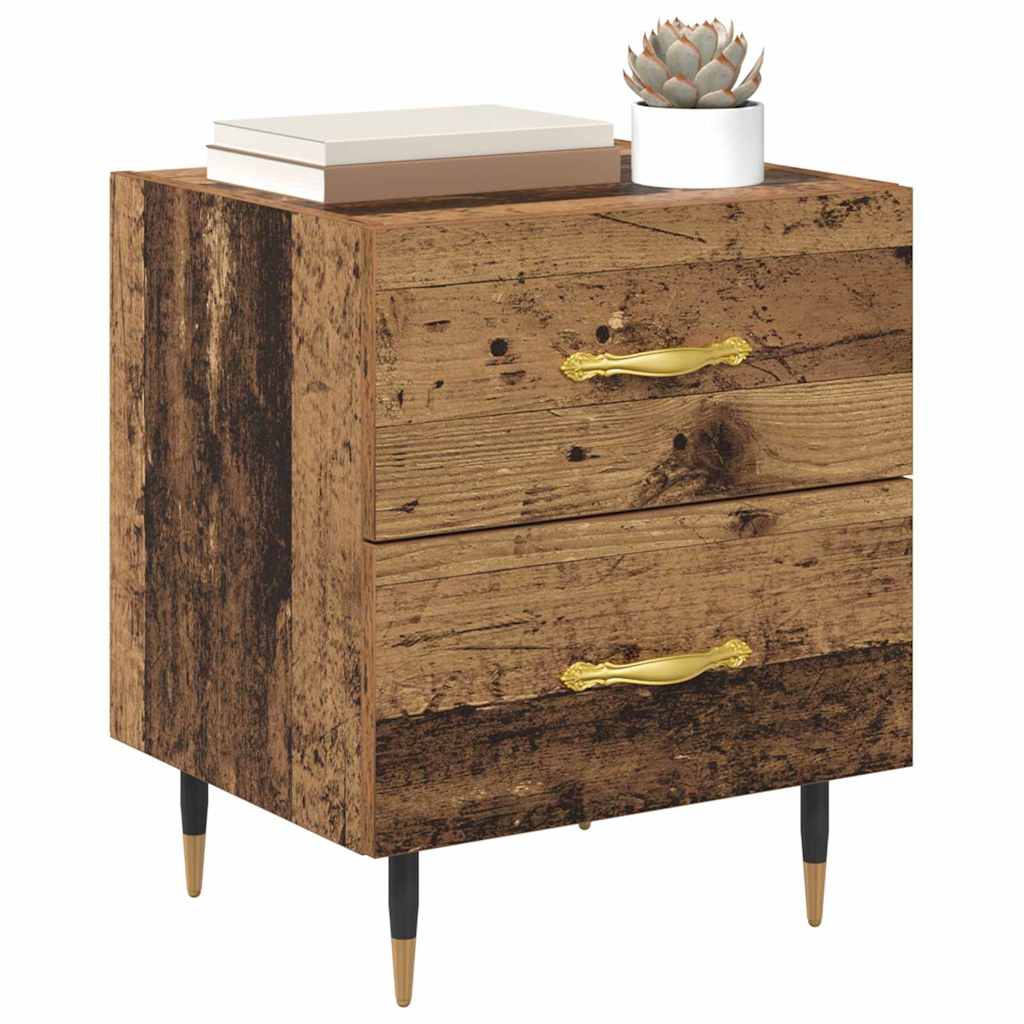 Nachttisch 2 pcs Altholz 40 x 35 x 47,5 cm Holzwerkstoff