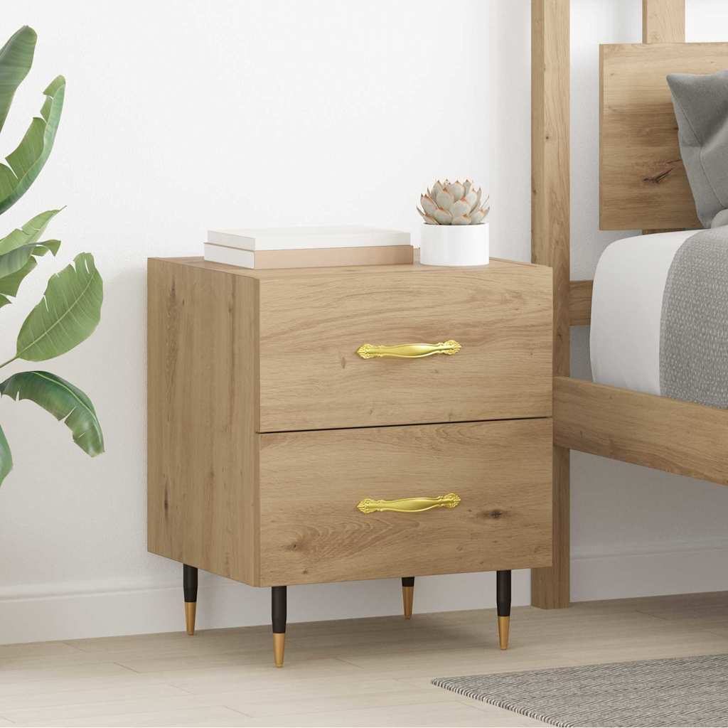 Nachttisch 2 pcs Artisan-Eiche 40 x 35 x 47,5 cm Holzwerkstoff