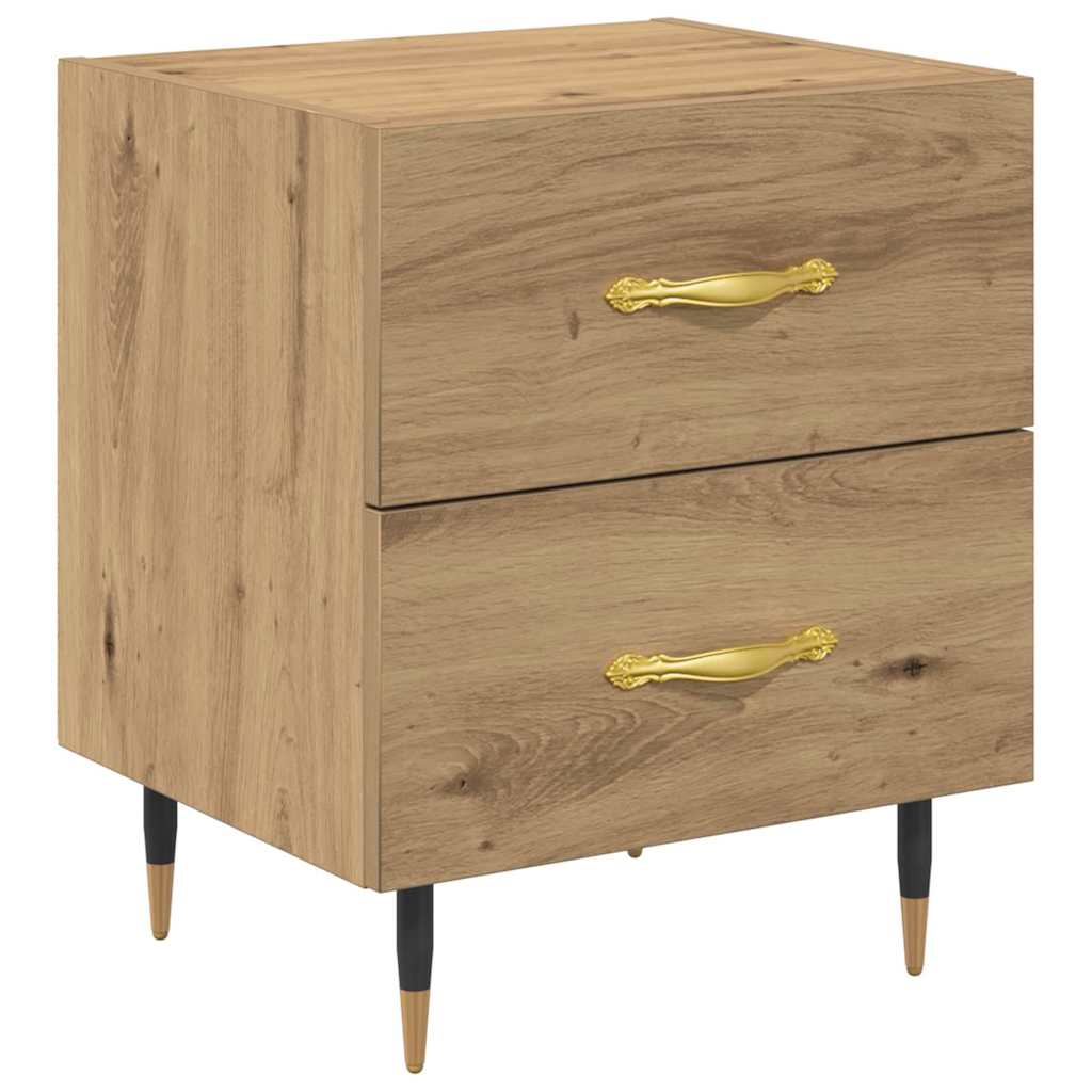 Nachttisch 2 pcs Artisan-Eiche 40 x 35 x 47,5 cm Holzwerkstoff