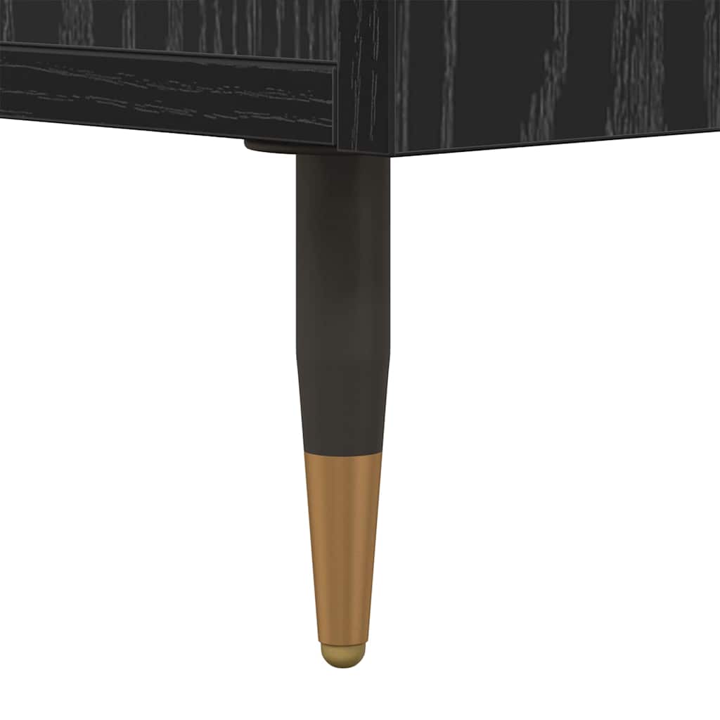 Nachttisch Schwarz Eichen-Optik 40 x 35 x 47,5 cm Holzwerkstoff
