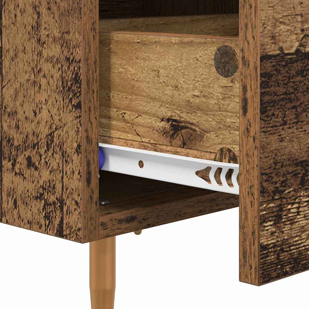 Nachttisch 2 pcs Altholz 40 x 35 x 47,5 cm Holzwerkstoff