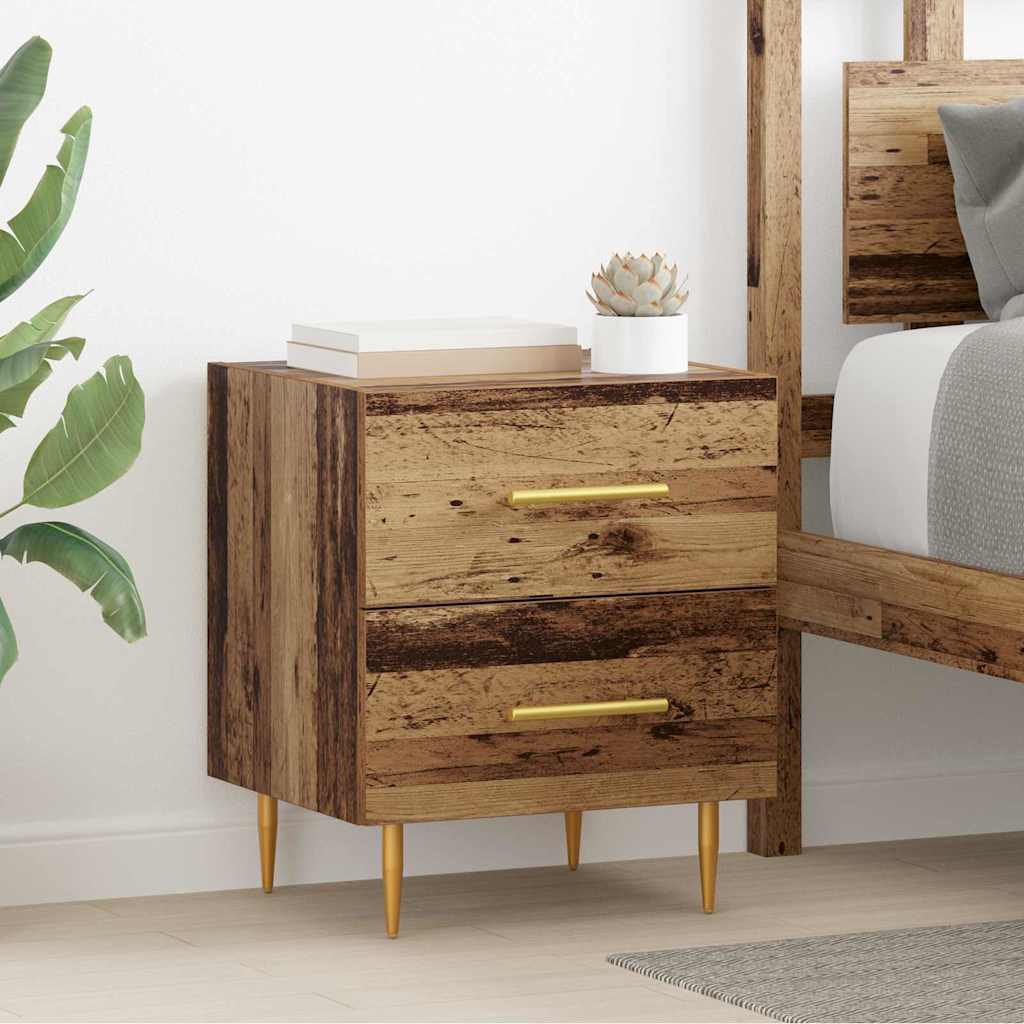 Nachttisch 2 pcs Altholz 40 x 35 x 47,5 cm Holzwerkstoff
