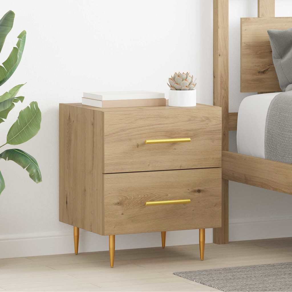 Nachttisch 2 pcs Artisan-Eiche 40 x 35 x 47,5 cm Holzwerkstoff