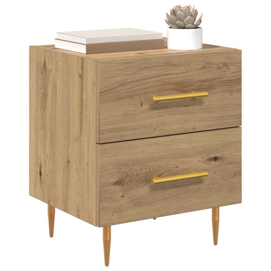 Nachttisch 2 pcs Artisan-Eiche 40 x 35 x 47,5 cm Holzwerkstoff