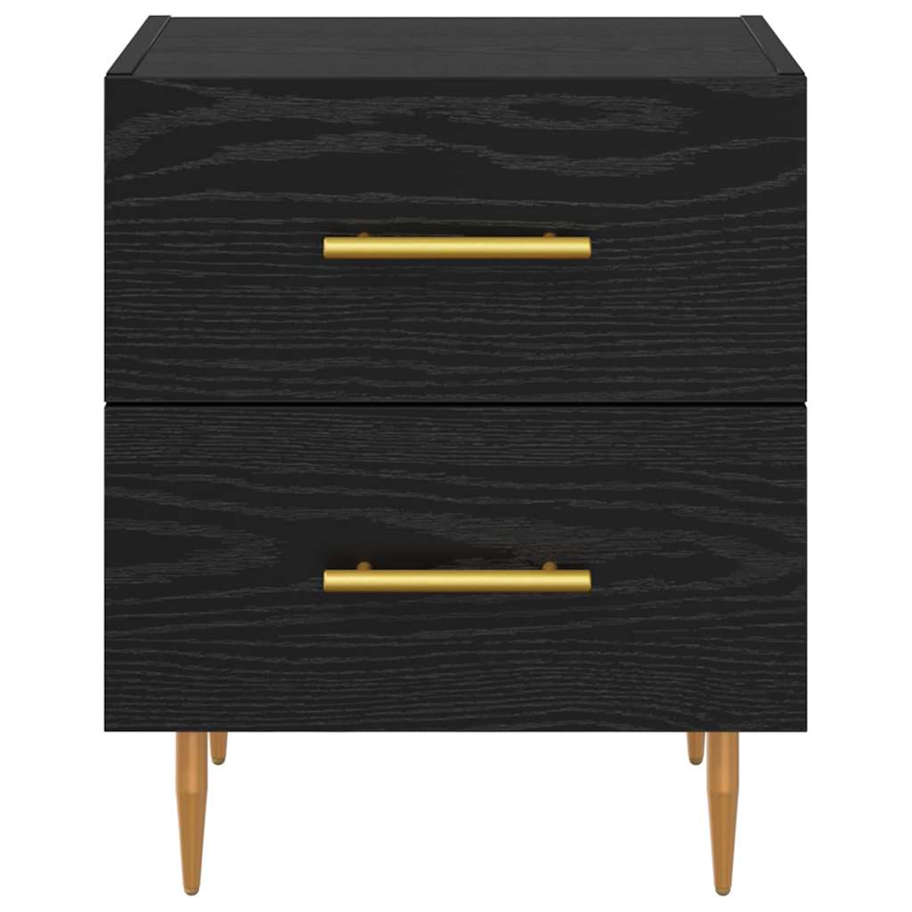 Nachttisch Schwarz Eichen-Optik 40 x 35 x 47,5 cm Holzwerkstoff