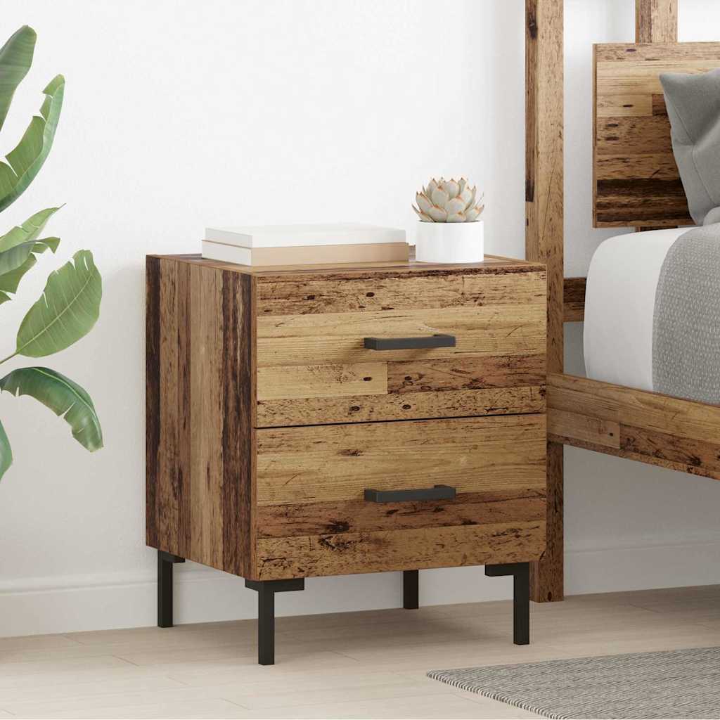 Nachttisch 2 pcs Altholz 40 x 35 x 47,5 cm Holzwerkstoff