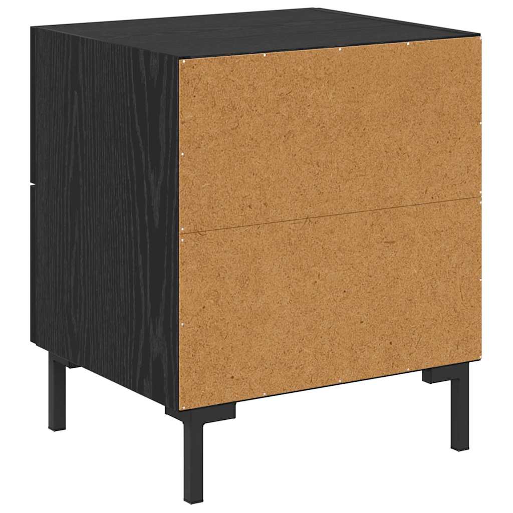 Nachttisch Schwarz Eichen-Optik 40 x 35 x 47,5 cm Holzwerkstoff