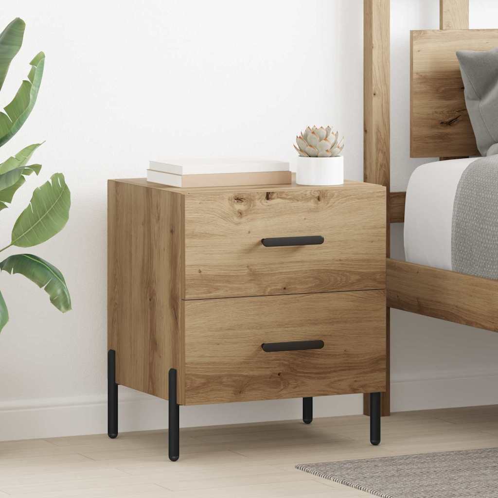 Nachttisch 2 pcs Artisan-Eiche 40 x 35 x 47,5 cm Holzwerkstoff