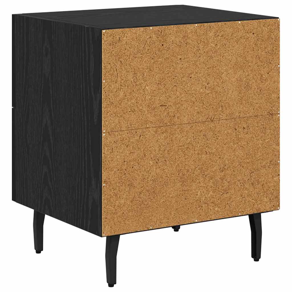 Nachttisch Schwarz Eichen-Optik 40 x 35 x 47,5 cm Holzwerkstoff