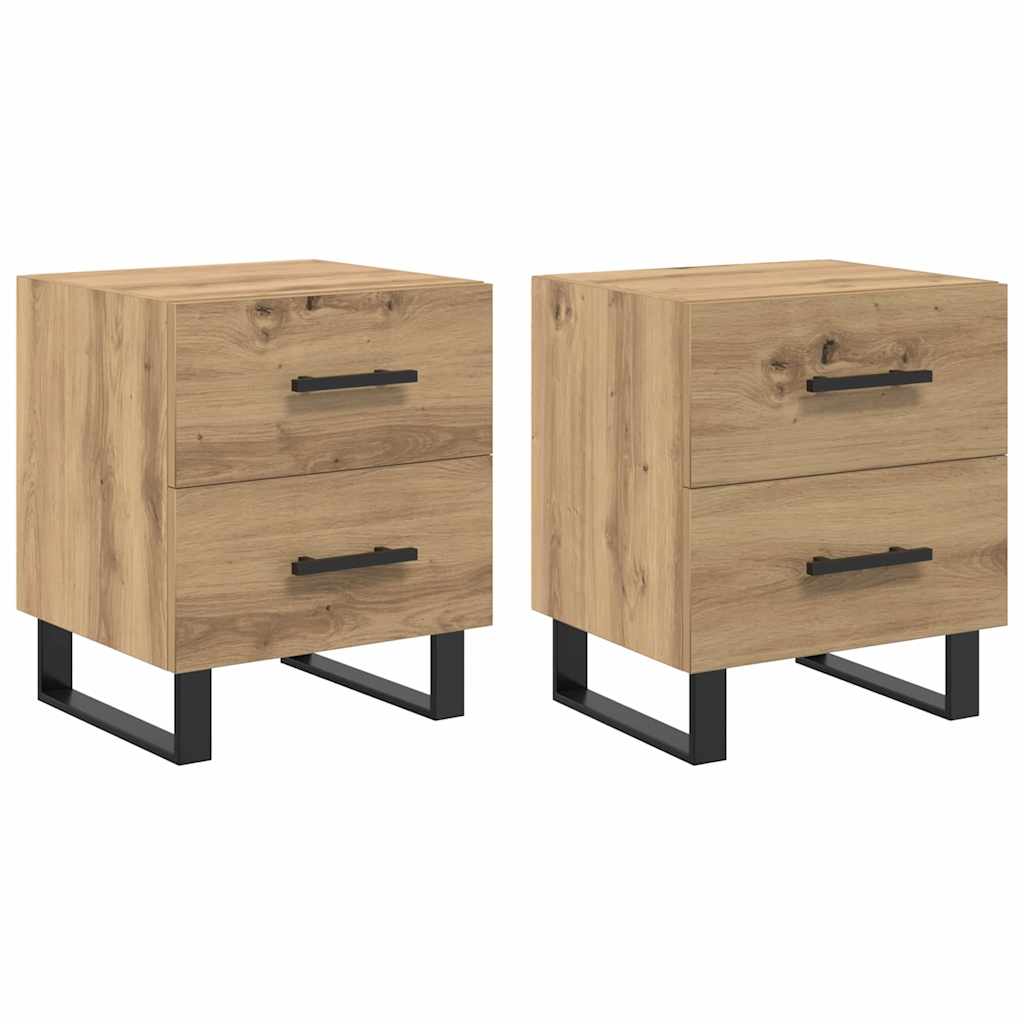 Nachttisch 2 pcs Artisan-Eiche 40 x 35 x 47,5 cm Holzwerkstoff