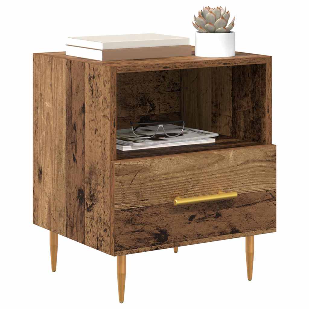 Nachttisch mit Schubladen Braun 40 x 35 x 47,5 cm Holzwerkstoff