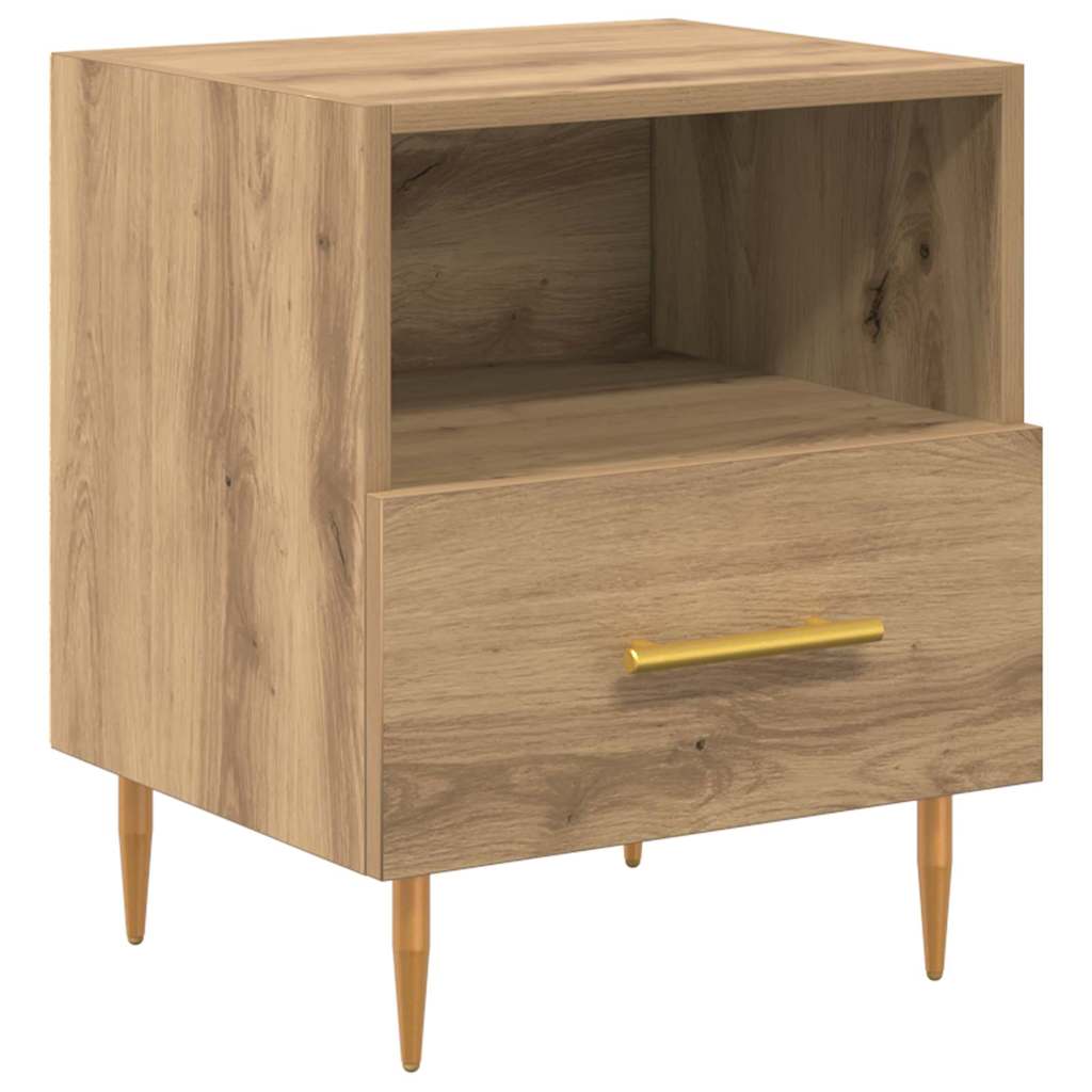 Nachttisch mit Schubladen Braun 40 x 35 x 47,5 cm Holzwerkstoff