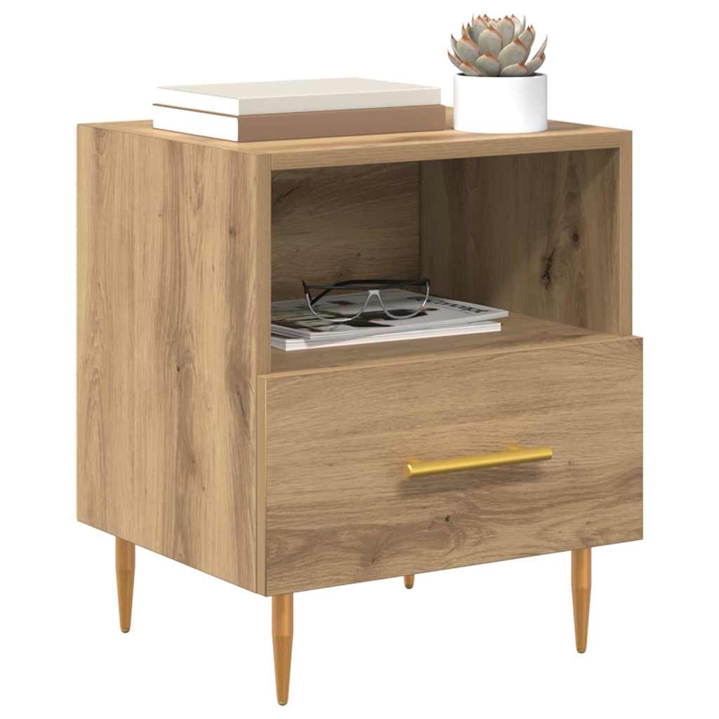 Nachttisch mit Schubladen Braun 40 x 35 x 47,5 cm Holzwerkstoff