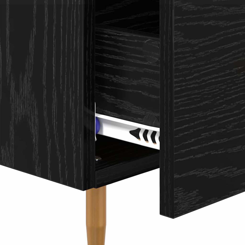 Nachttisch Schwarz 40 x 35 x 47,5 cm Holzwerkstoff