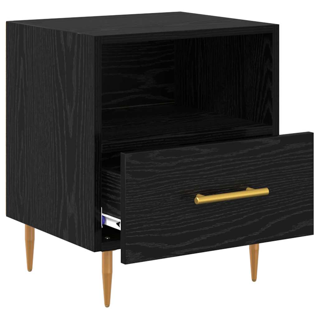 Nachttisch 2 pcs Schwarz 40 x 35 x 47,5 cm Holzwerkstoff