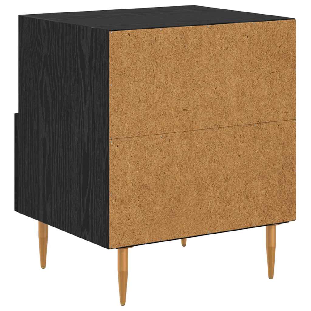 Nachttisch 2 pcs Schwarz 40 x 35 x 47,5 cm Holzwerkstoff