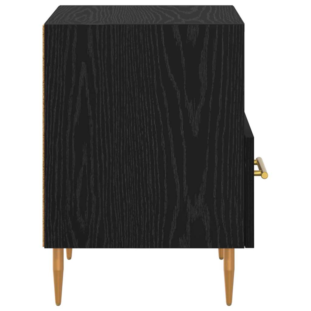 Nachttisch 2 pcs Schwarz 40 x 35 x 47,5 cm Holzwerkstoff