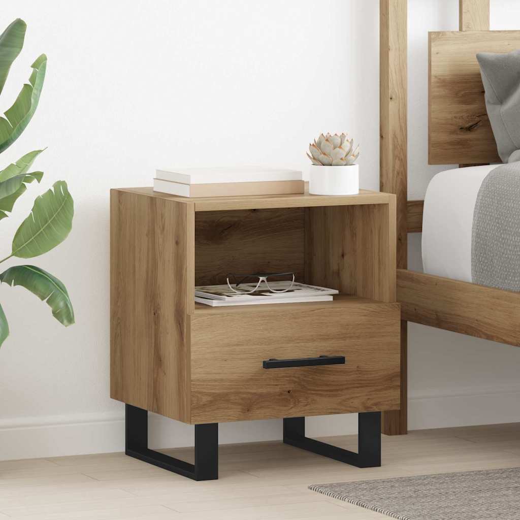 Nachttisch 2 pcs Artisan-Eiche 40 x 35 x 47,5 cm Holzwerkstoff