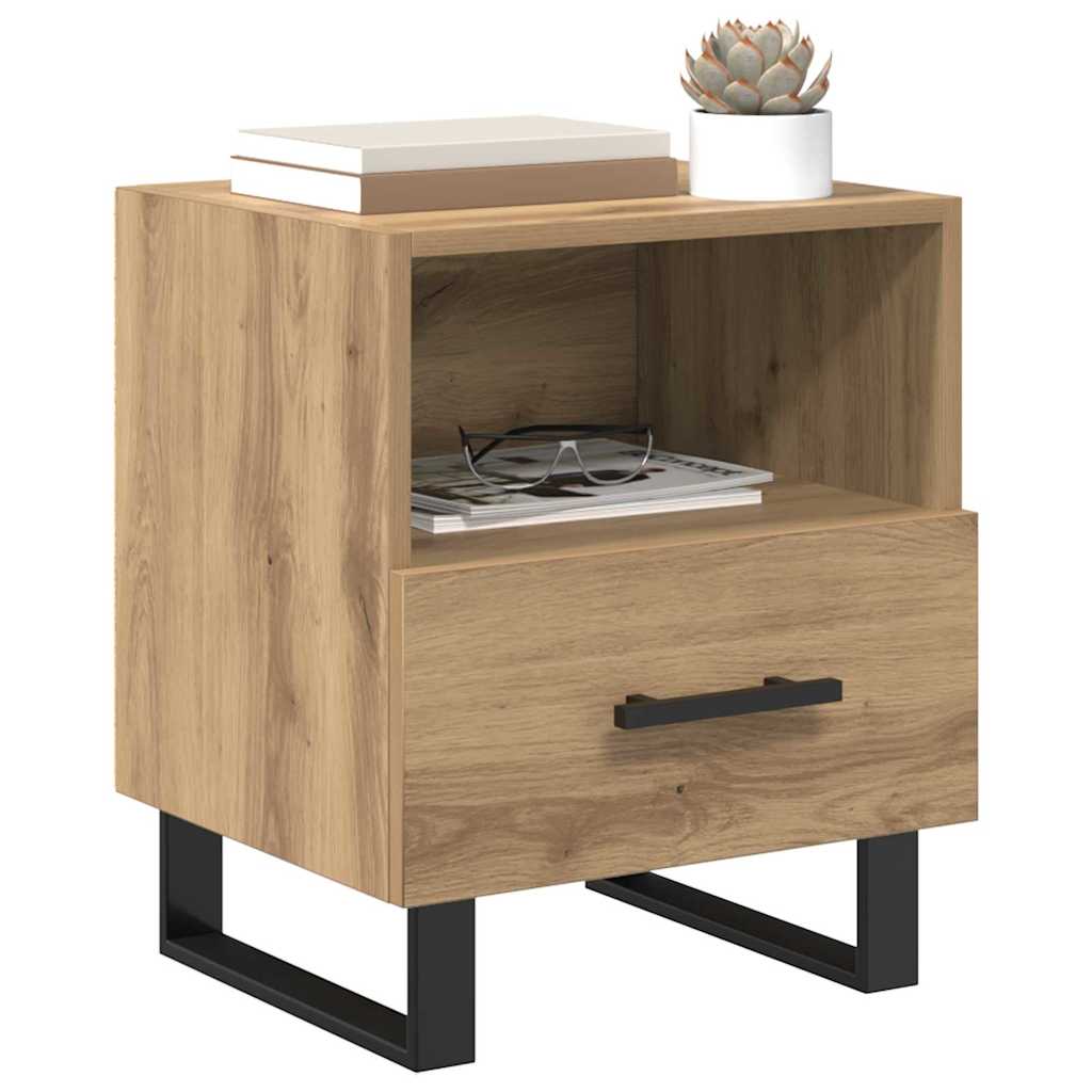 Nachttisch 2 pcs Artisan-Eiche 40 x 35 x 47,5 cm Holzwerkstoff