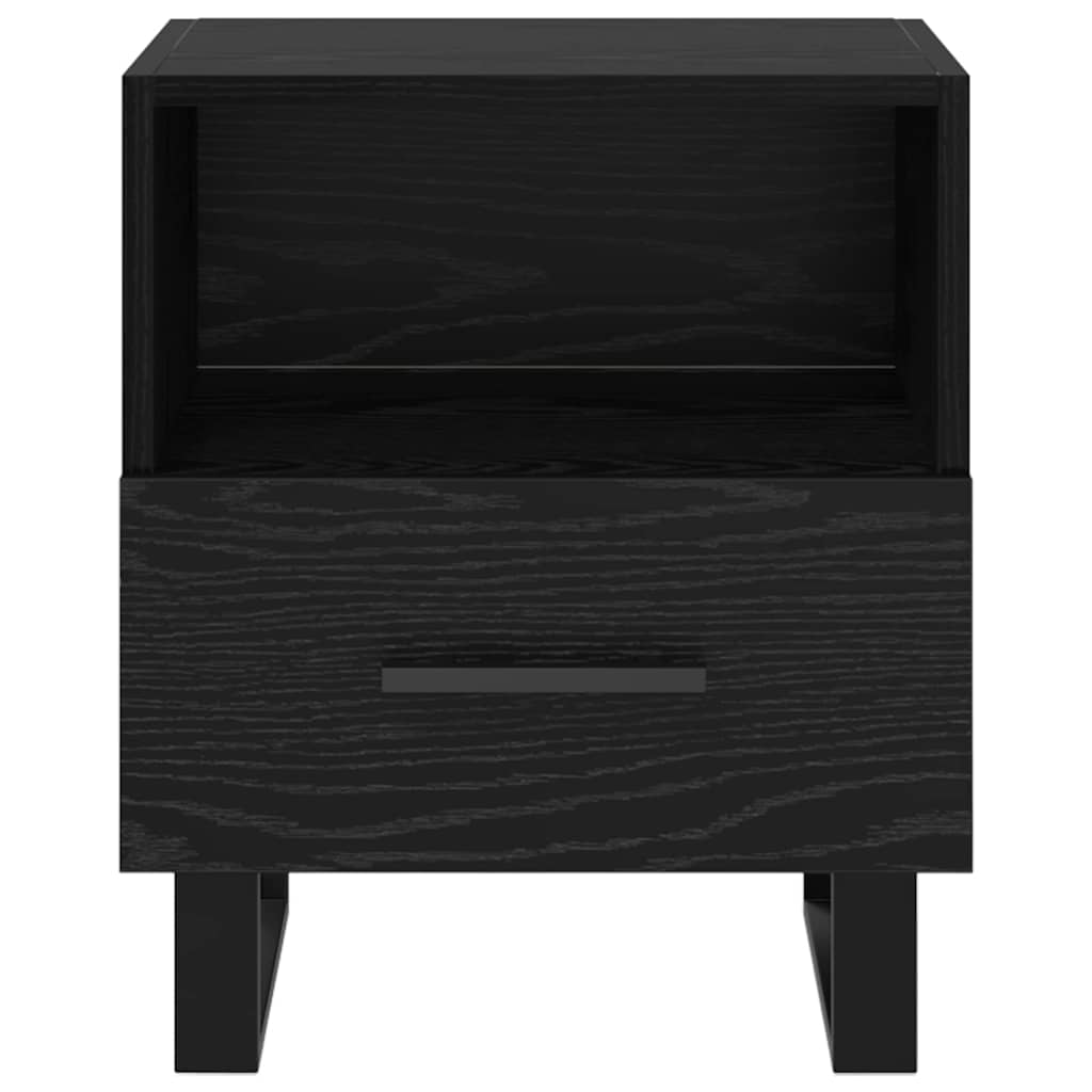 Nachttisch Schwarz Eichen-Optik 40 x 35 x 47,5 cm Holzwerkstoff