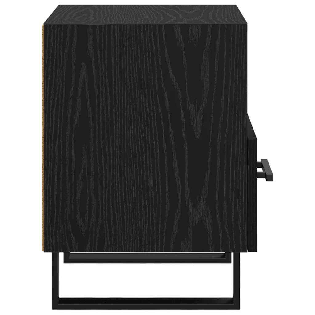 Nachttisch Schwarz Eichen-Optik 40 x 35 x 47,5 cm Holzwerkstoff