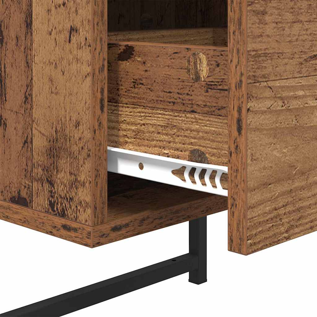 Nachttisch mit Schubladen Altholz 35 x 30 x 51 cm Holzwerkstoff