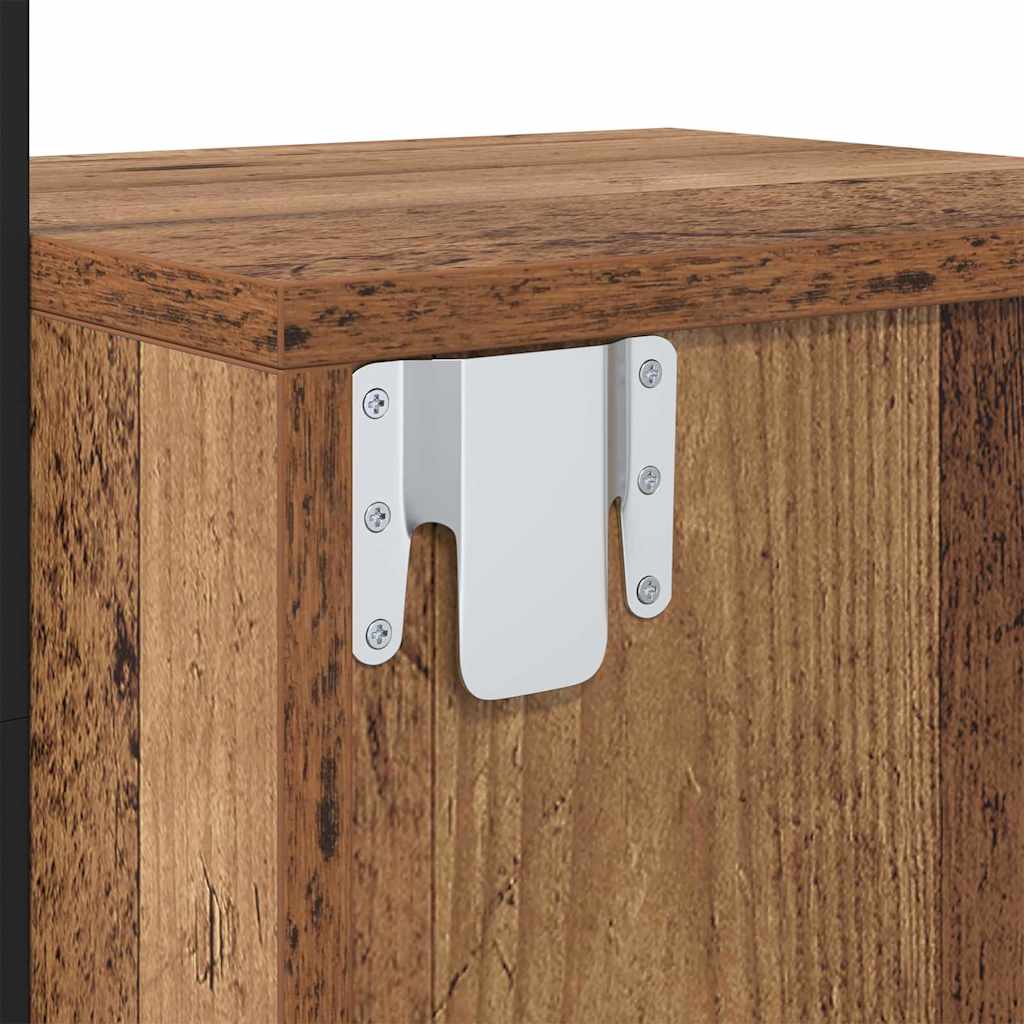 Nachttisch mit Schubladen Altholz 35 x 30 x 51 cm Holzwerkstoff