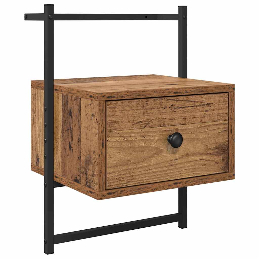Nachttisch mit Schubladen Altholz 35 x 30 x 51 cm Holzwerkstoff