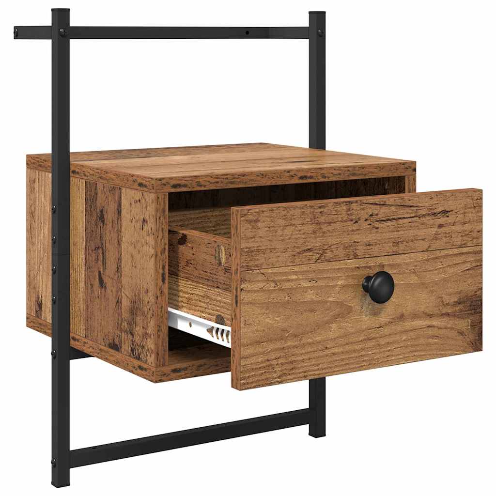 Nachttisch mit Schubladen Altholz 35 x 30 x 51 cm Holzwerkstoff