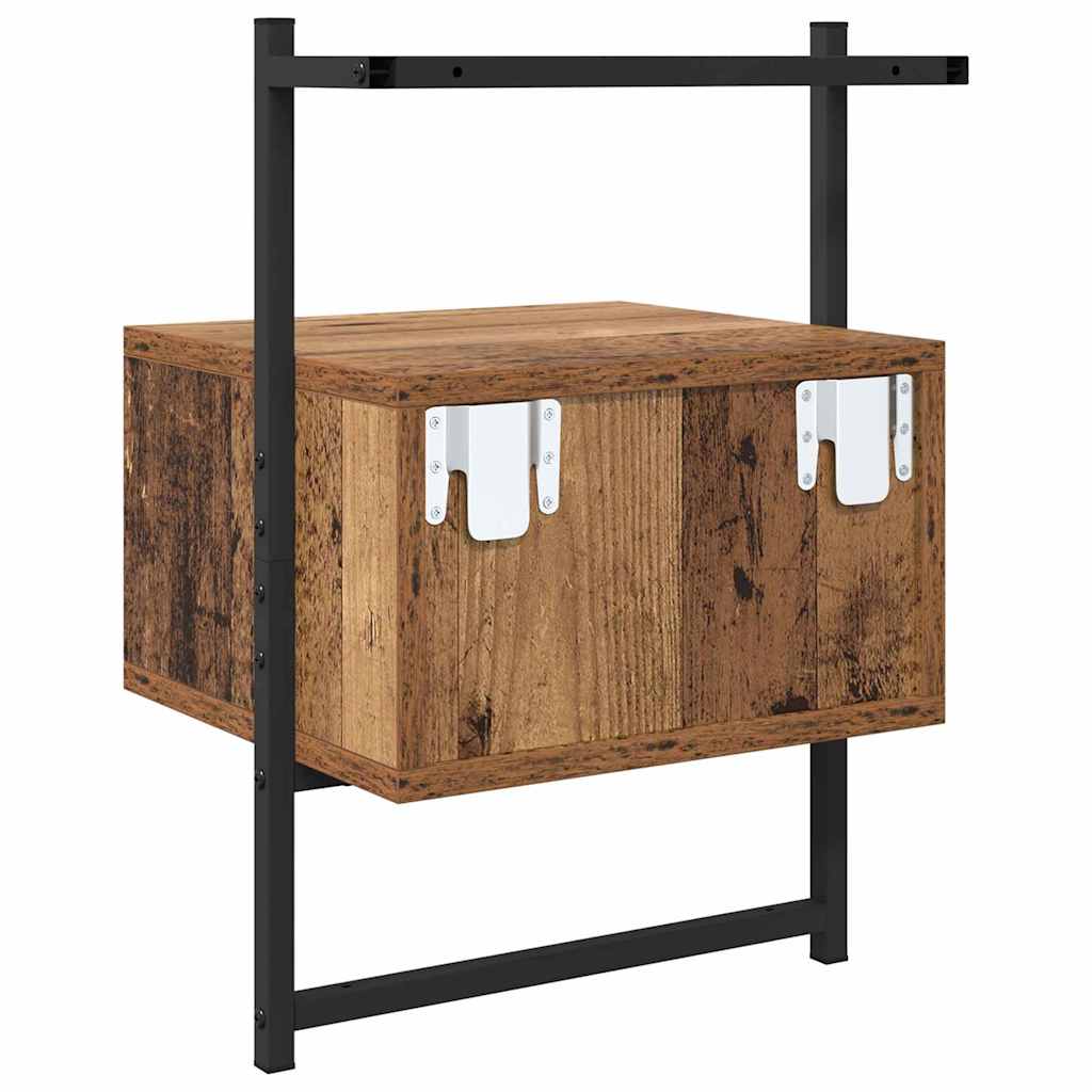 Nachttisch mit Schubladen Altholz 35 x 30 x 51 cm Holzwerkstoff