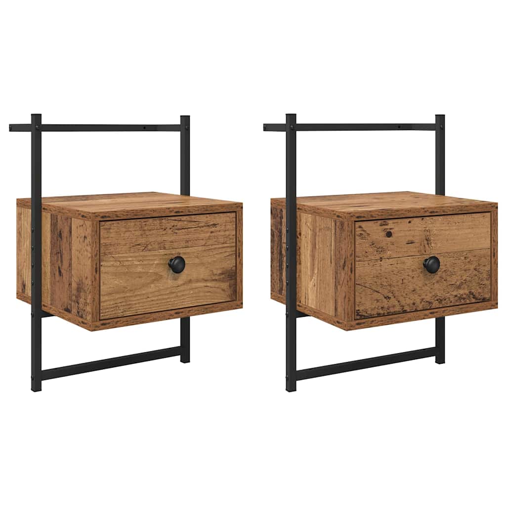 Nachttisch 2 pcs Altholz 35 x 30 x 51 cm Holzwerkstoff