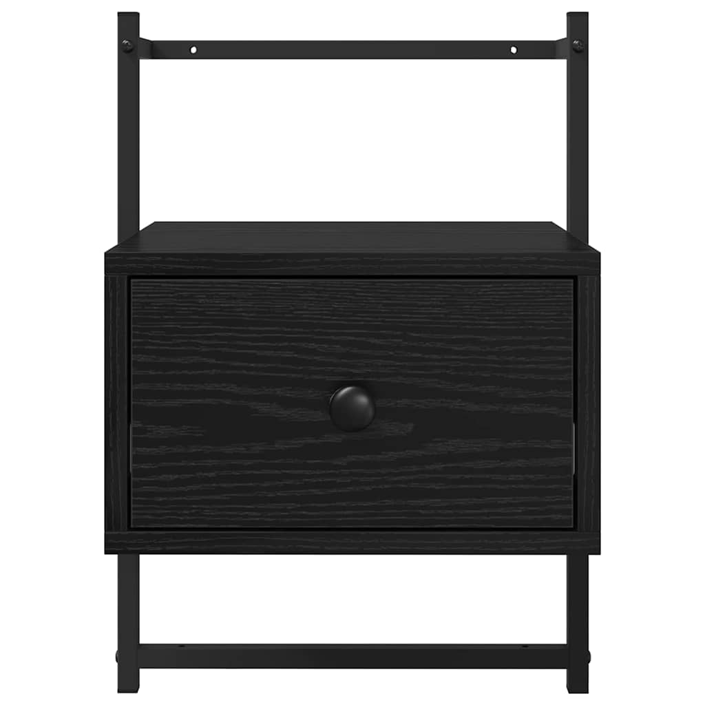Nachttisch Schwarz Eichen-Optik 35 x 30 x 51 cm Holzwerkstoff