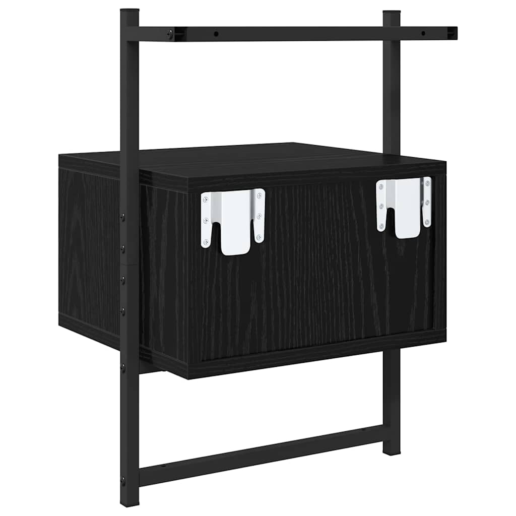 Nachttisch 2 pcs Schwarz Eichen-Optik 35 x 30 x 51 cm