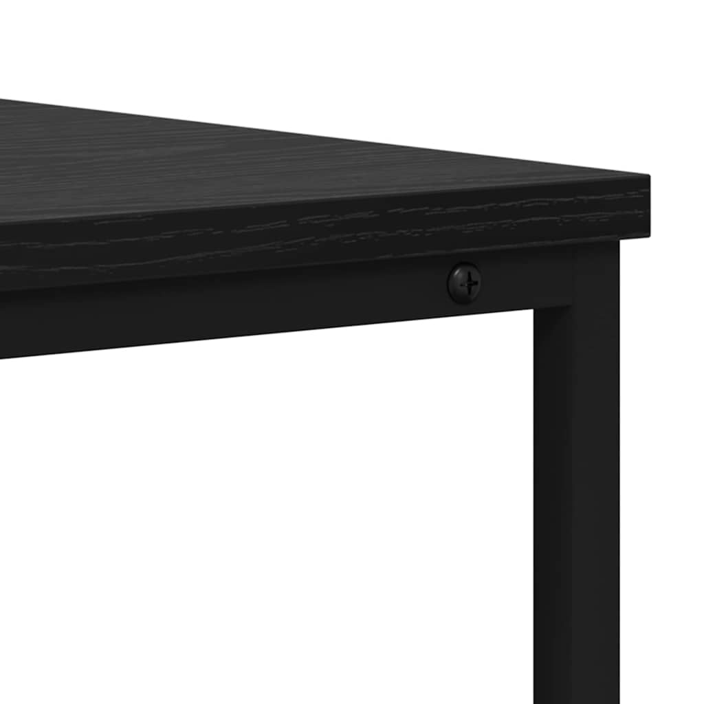 Konsolentisch Schwarz Eichen-Optik 100 x 40 x 75 cm