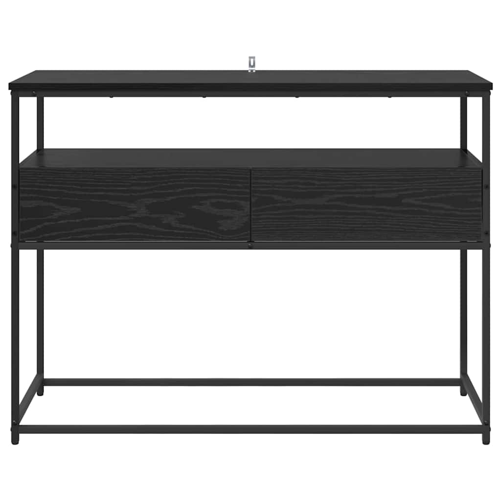 Konsolentisch Schwarz Eichen-Optik 100 x 40 x 75 cm