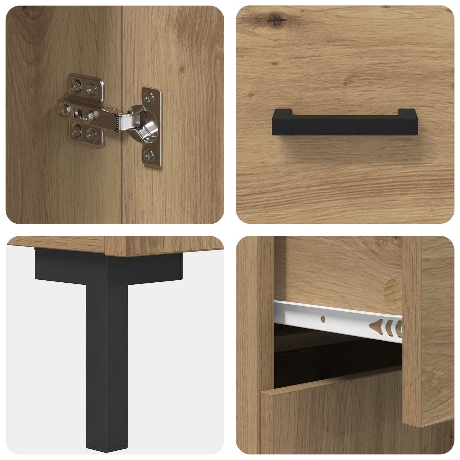 Sideboard Artisan-Eiche 69,5 x 34 x 90 cm Holzwerkstoff