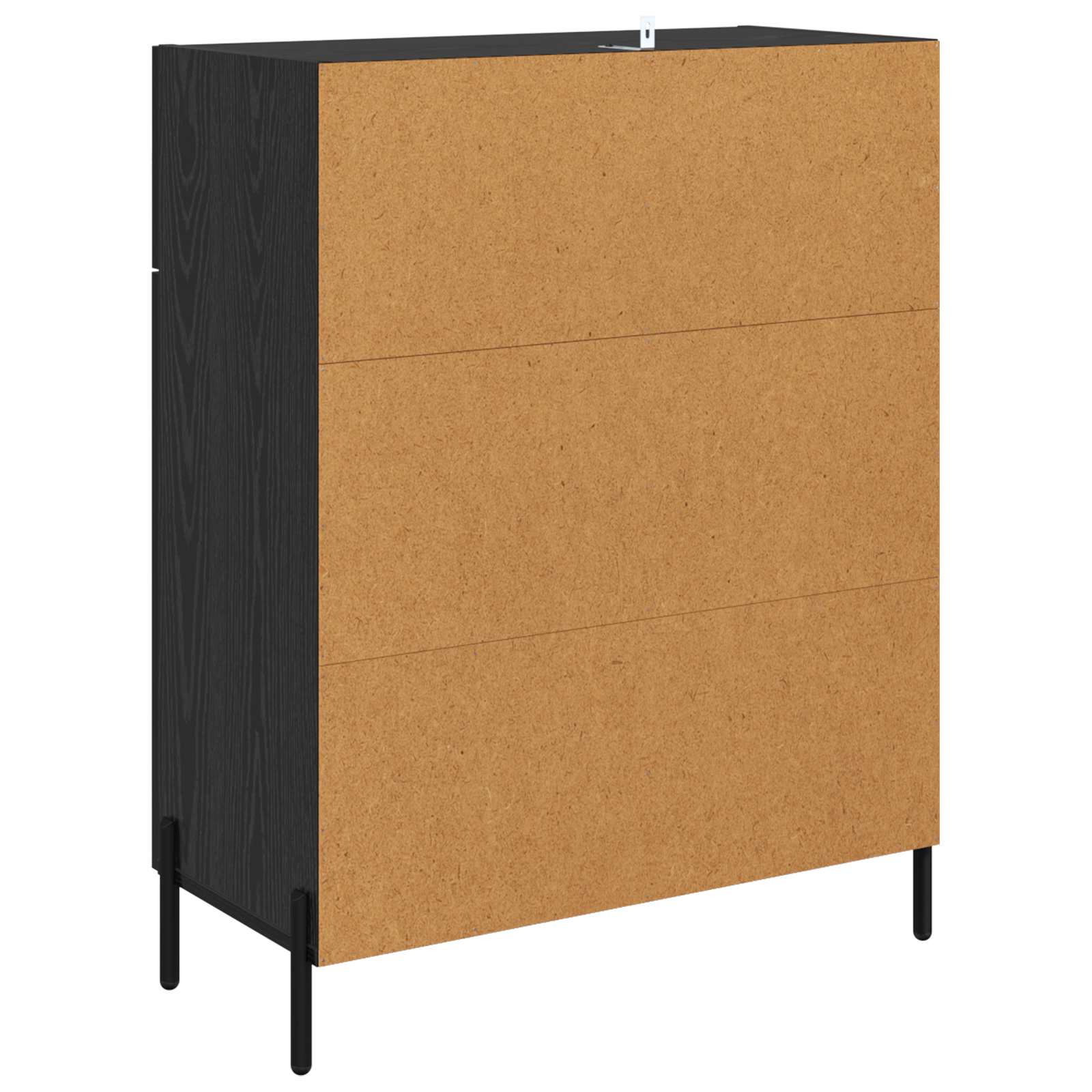Sideboard Schwarz Eichen-Optik 69,5 x 34 x 90 cm Holzwerkstoff