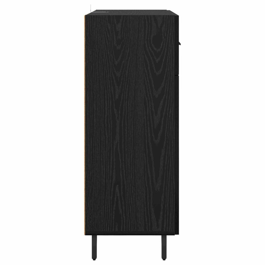 Sideboard Schwarz Eichen-Optik 69,5 x 34 x 90 cm Holzwerkstoff