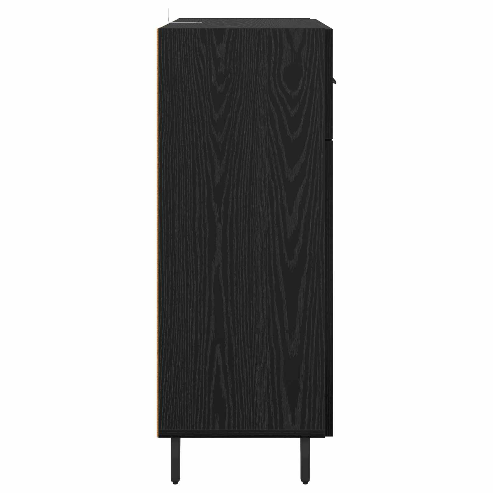 Sideboard Schwarz Eichen-Optik 69,5 x 34 x 90 cm Holzwerkstoff