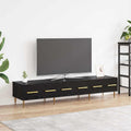 TV-Schränk Schwarz Eichen-Optik 150 x 36 x 30 cm Holzwerkstoff