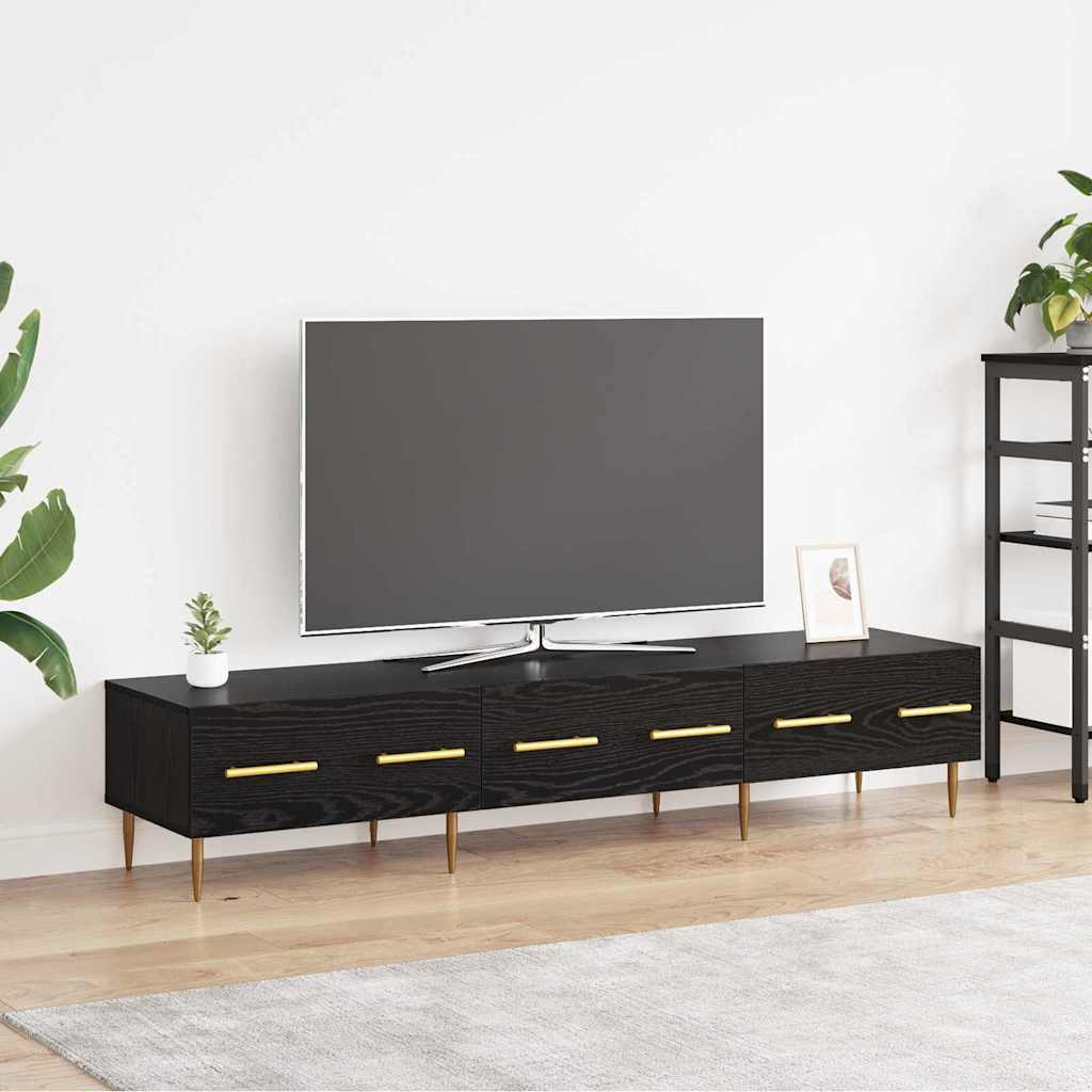 TV-Schränk Schwarz Eichen-Optik 150 x 36 x 30 cm Holzwerkstoff