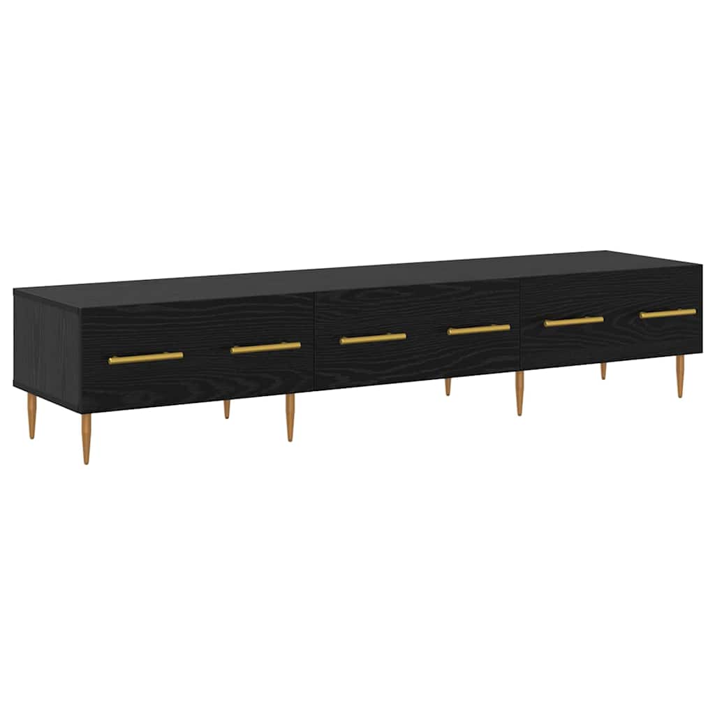 TV-Schränk Schwarz Eichen-Optik 150 x 36 x 30 cm Holzwerkstoff