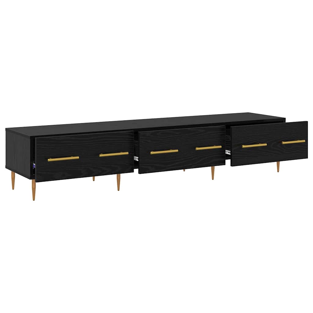 TV-Schränk Schwarz Eichen-Optik 150 x 36 x 30 cm Holzwerkstoff