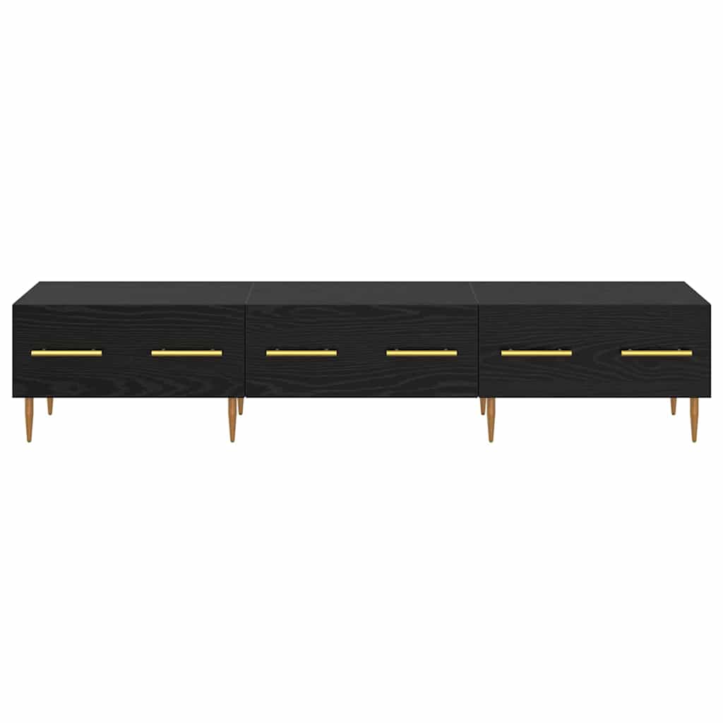 TV-Schränk Schwarz Eichen-Optik 150 x 36 x 30 cm Holzwerkstoff