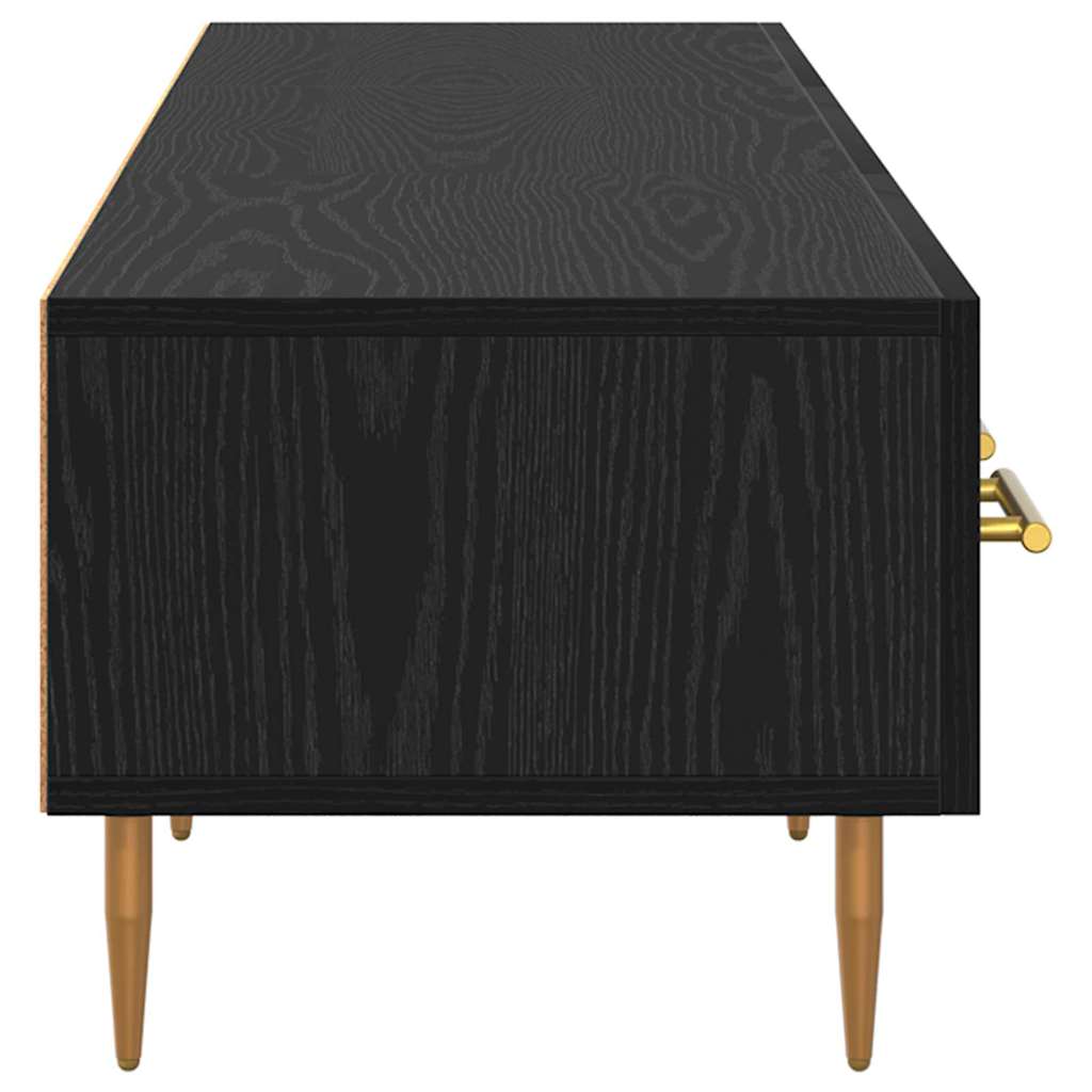 TV-Schränk Schwarz Eichen-Optik 150 x 36 x 30 cm Holzwerkstoff