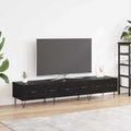 TV-Schränk Schwarz Eichen-Optik 150 x 36 x 30 cm Holzwerkstoff