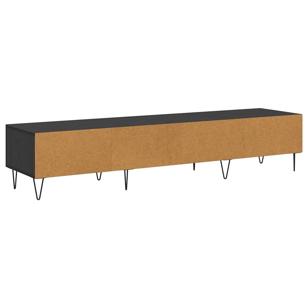 TV-Schränk Schwarz Eichen-Optik 150 x 36 x 30 cm Holzwerkstoff