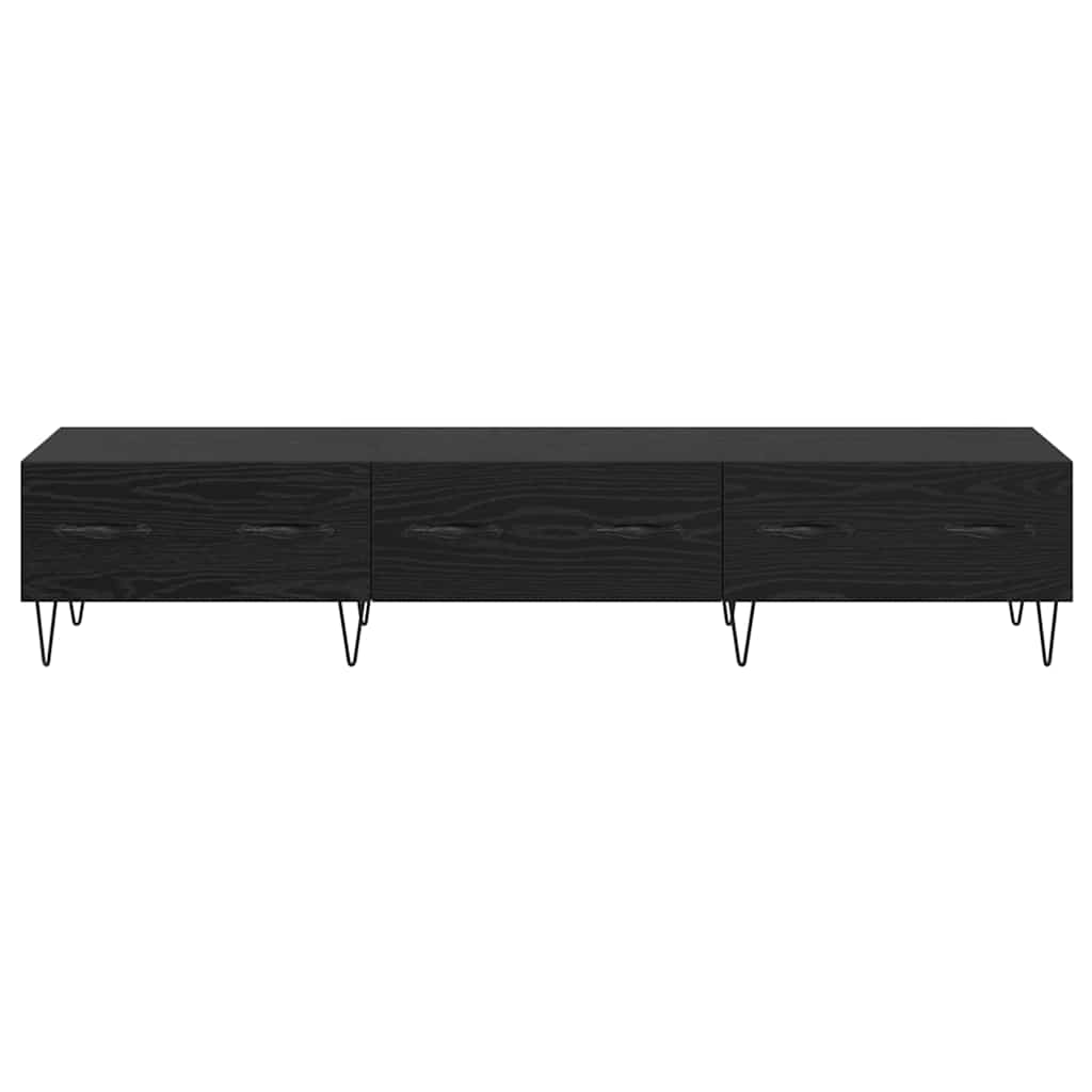 TV-Schränk Schwarz Eichen-Optik 150 x 36 x 30 cm Holzwerkstoff