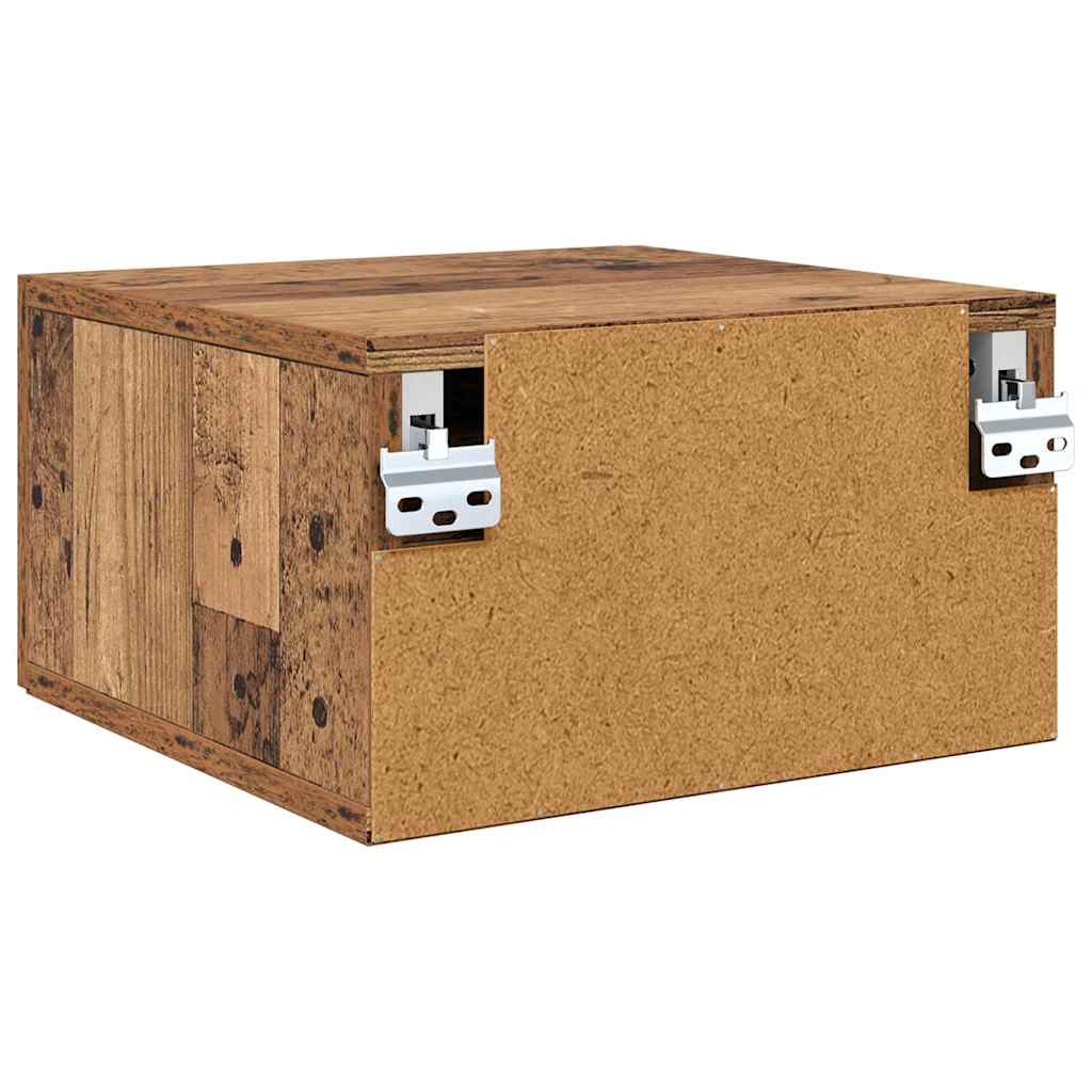 Nachttisch mit Schubladen Altholz 35 x 35 x 20 cm Holzwerkstoff